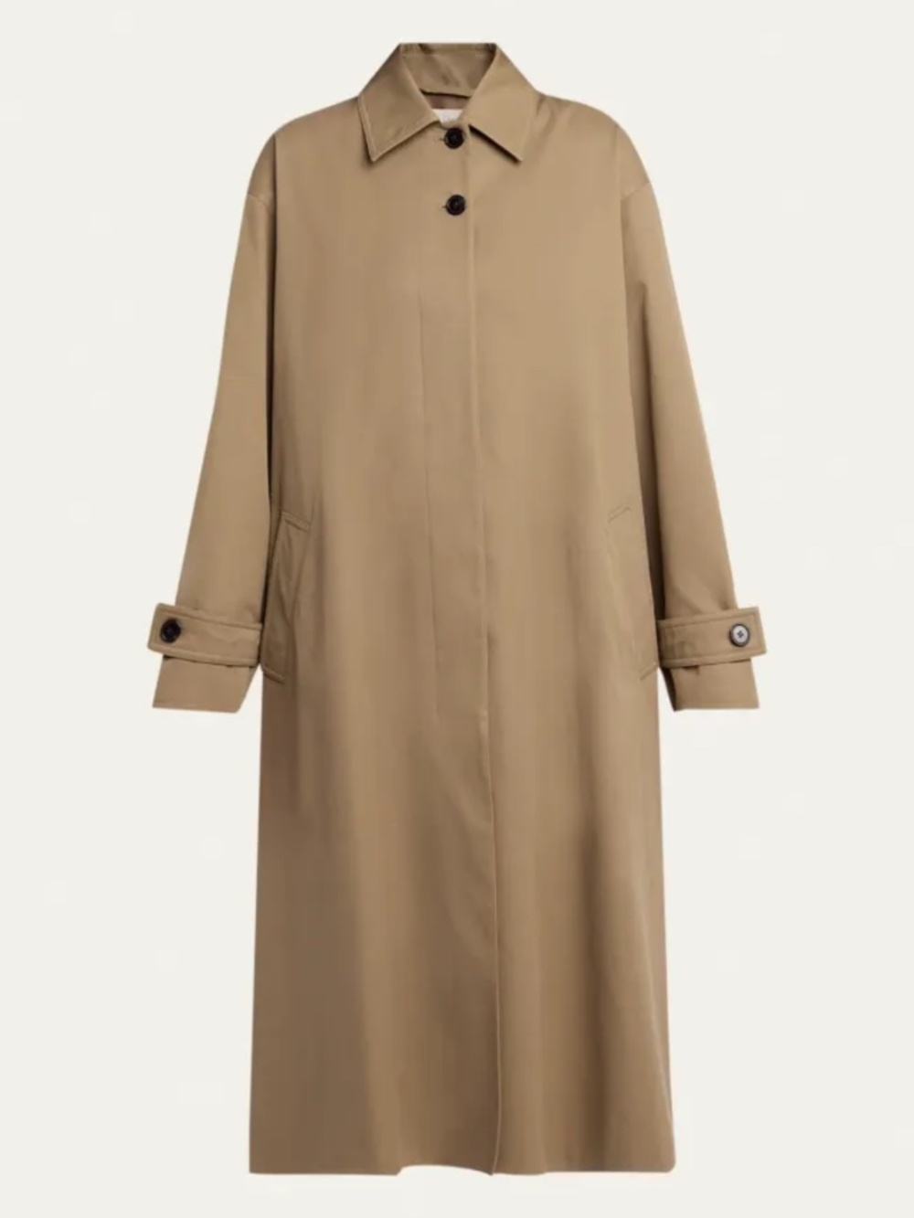 The Row Lolana Single-Breasted Long Trench Coat